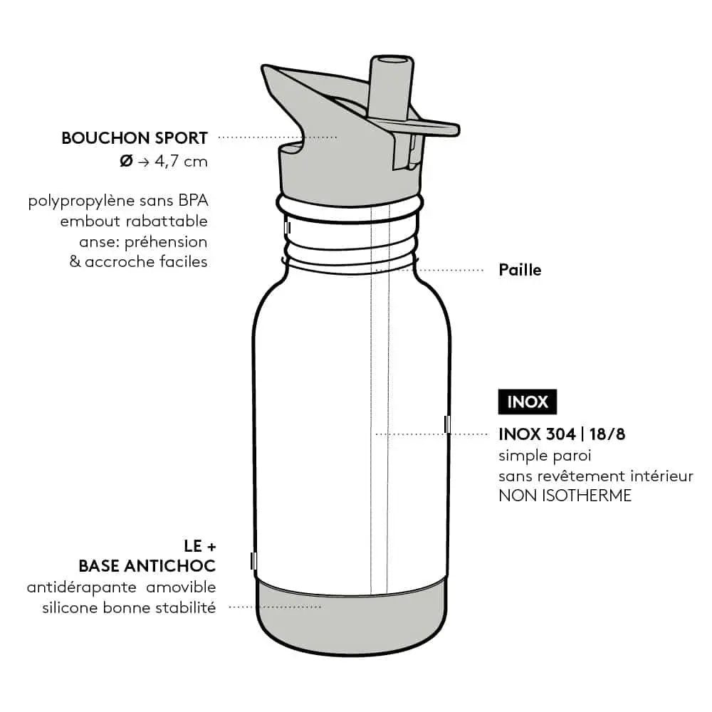Gourde en inox Loopy Gaspajoe 400ml - Poulpes