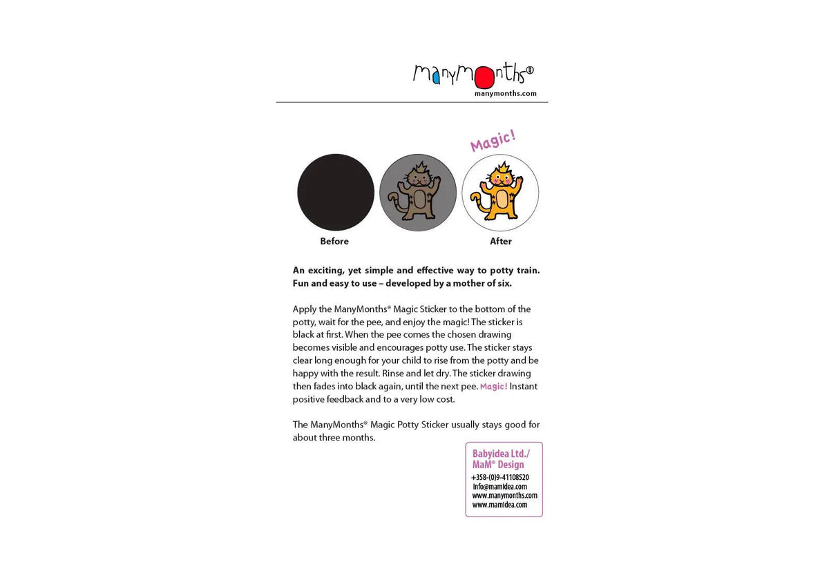 Sticker d’apprentissage ludique de la propreté ManyMonths Manymonths