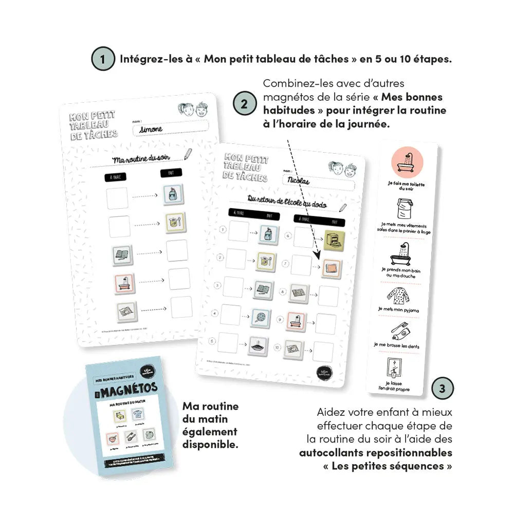 Magnétos Mes Petites Missions Tâches de niveau 1 Les Belles Combines - Lilinappy