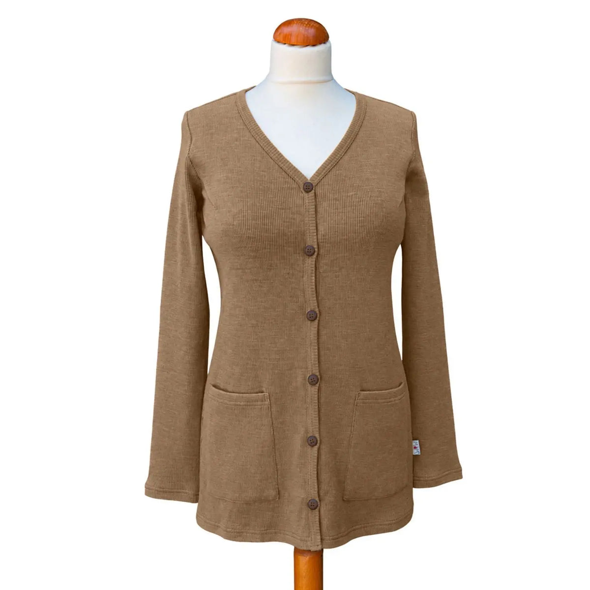 Long gilet pour femme en laine mérinos AAVA MaM
