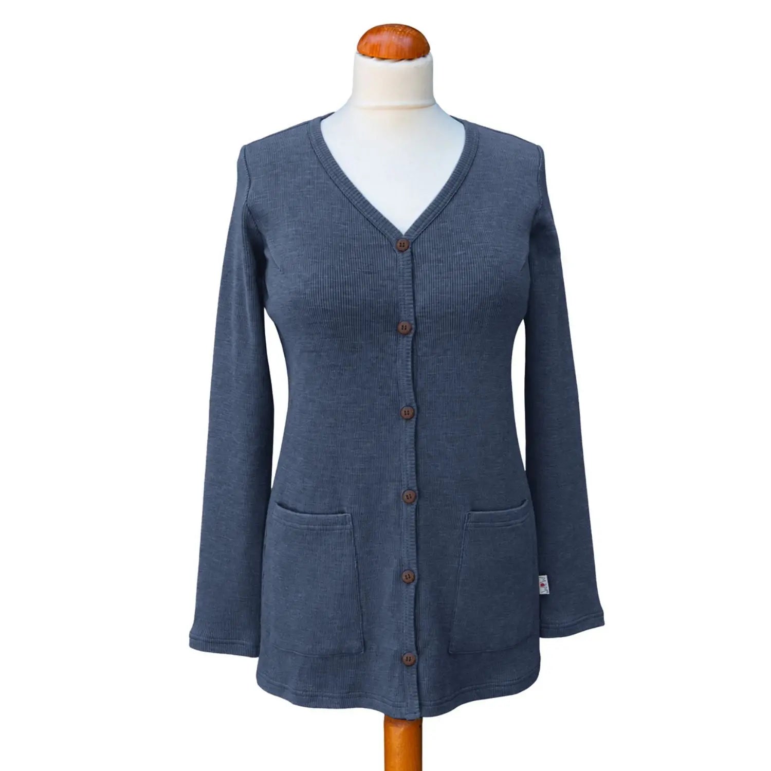 Long gilet pour femme en laine mérinos AAVA MaM