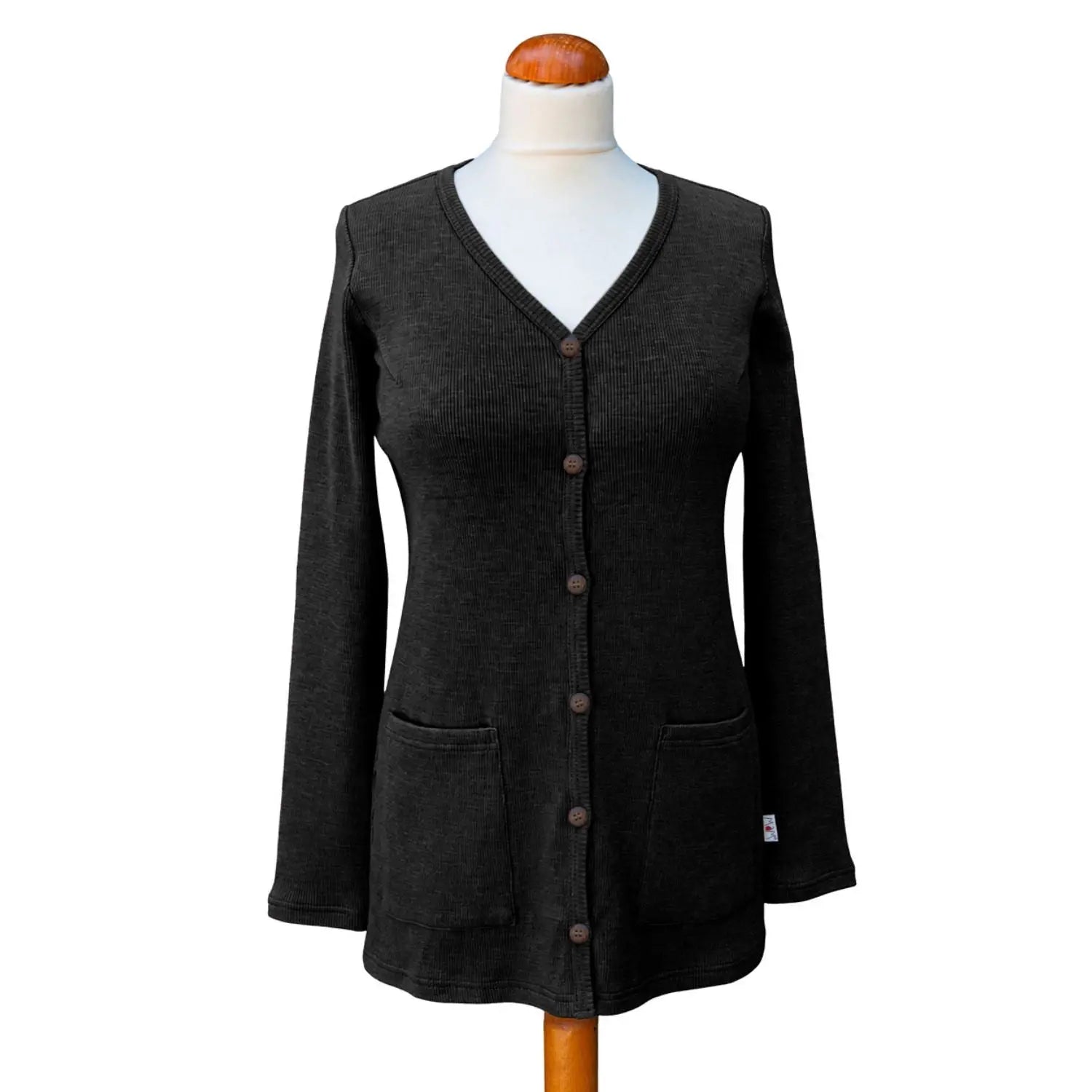 Long gilet pour femme en laine mérinos AAVA MaM