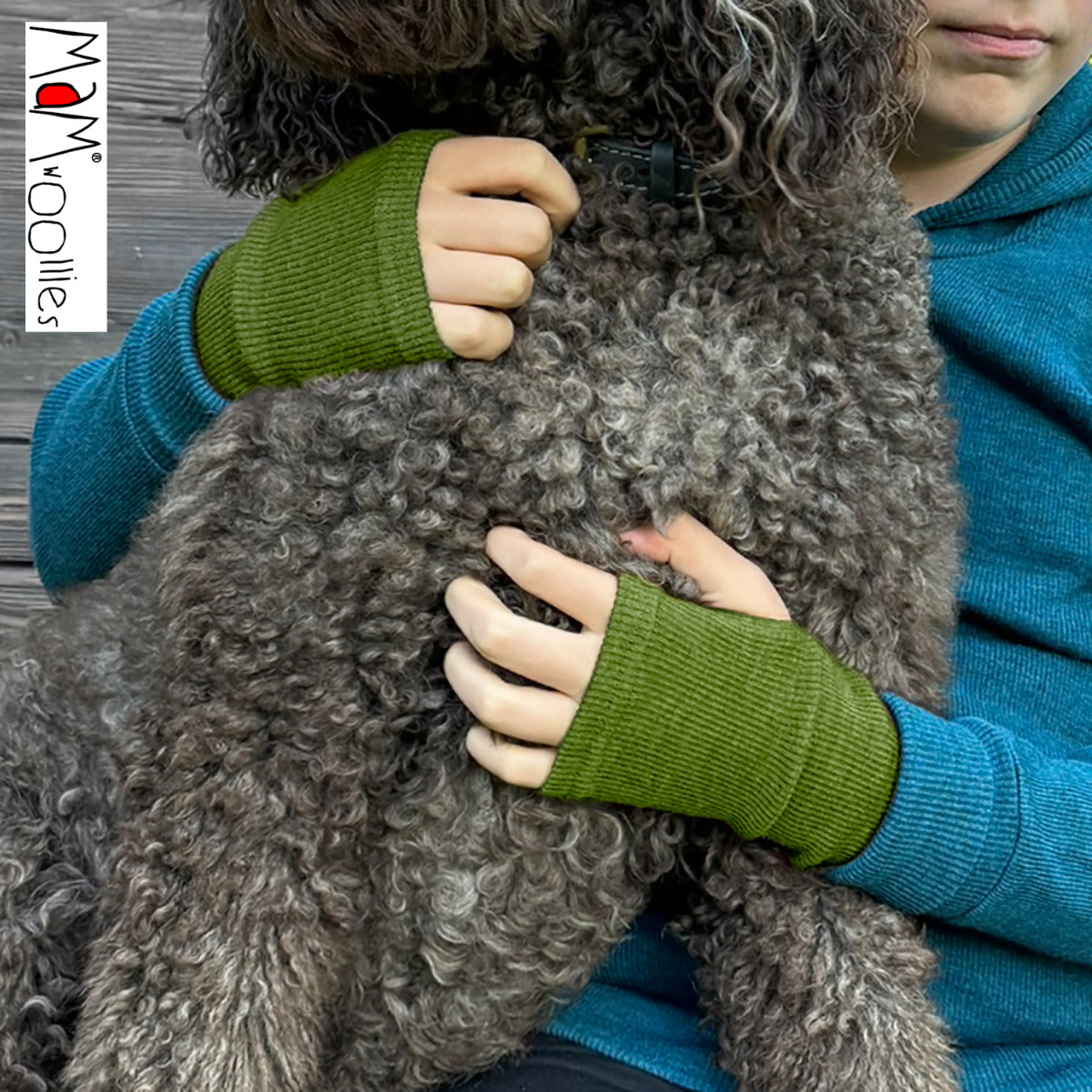 Longues mitaines pour femme en laine mérinos MaM - Lilinappy