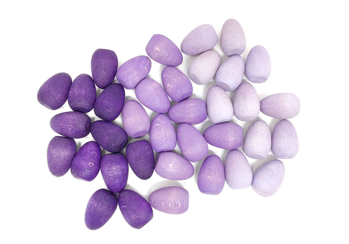 Mandala œufs violet en bois Grapat
