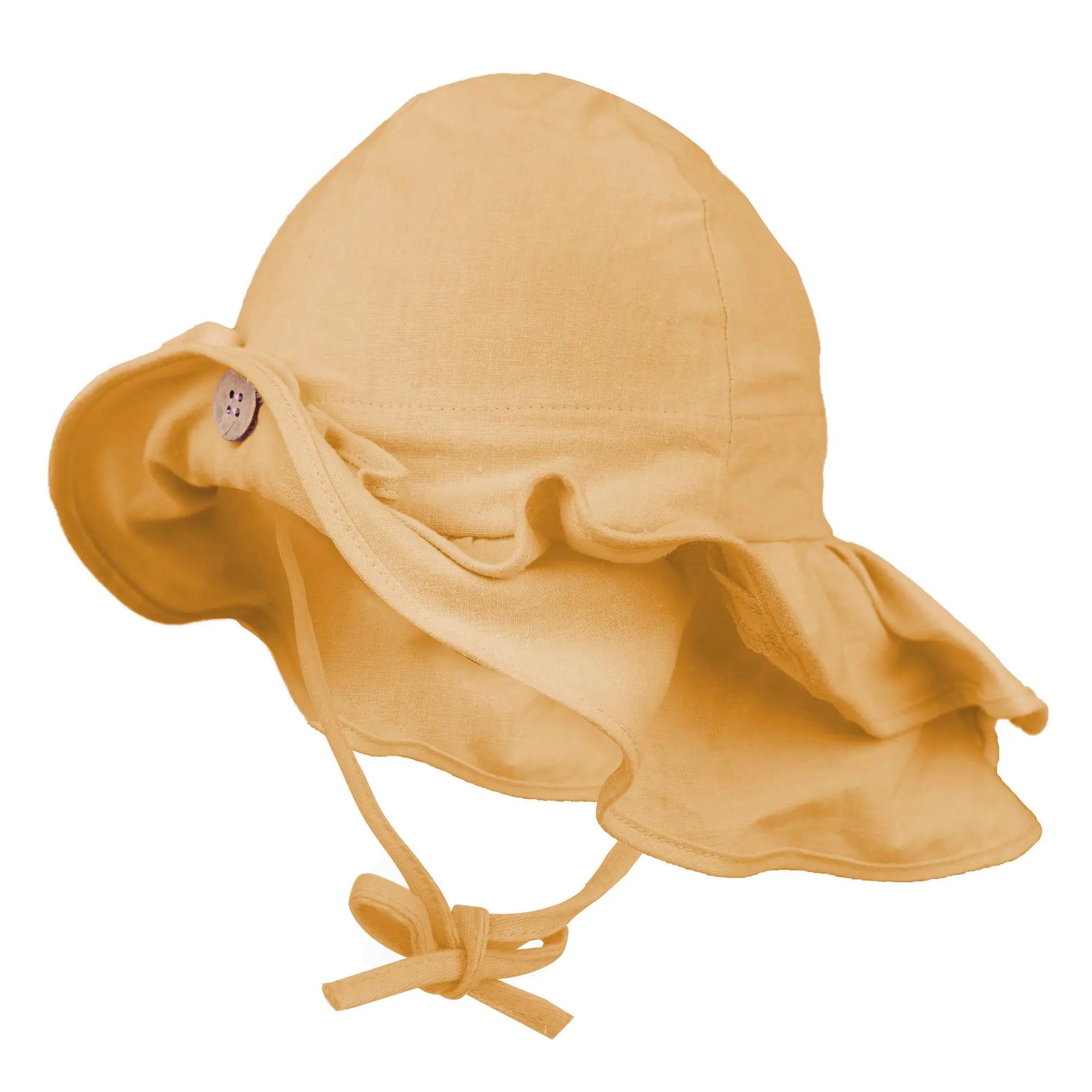 Chapeau de soleil évolutif en chanvre & coton bio Manymonths - Bonny Golden Straw