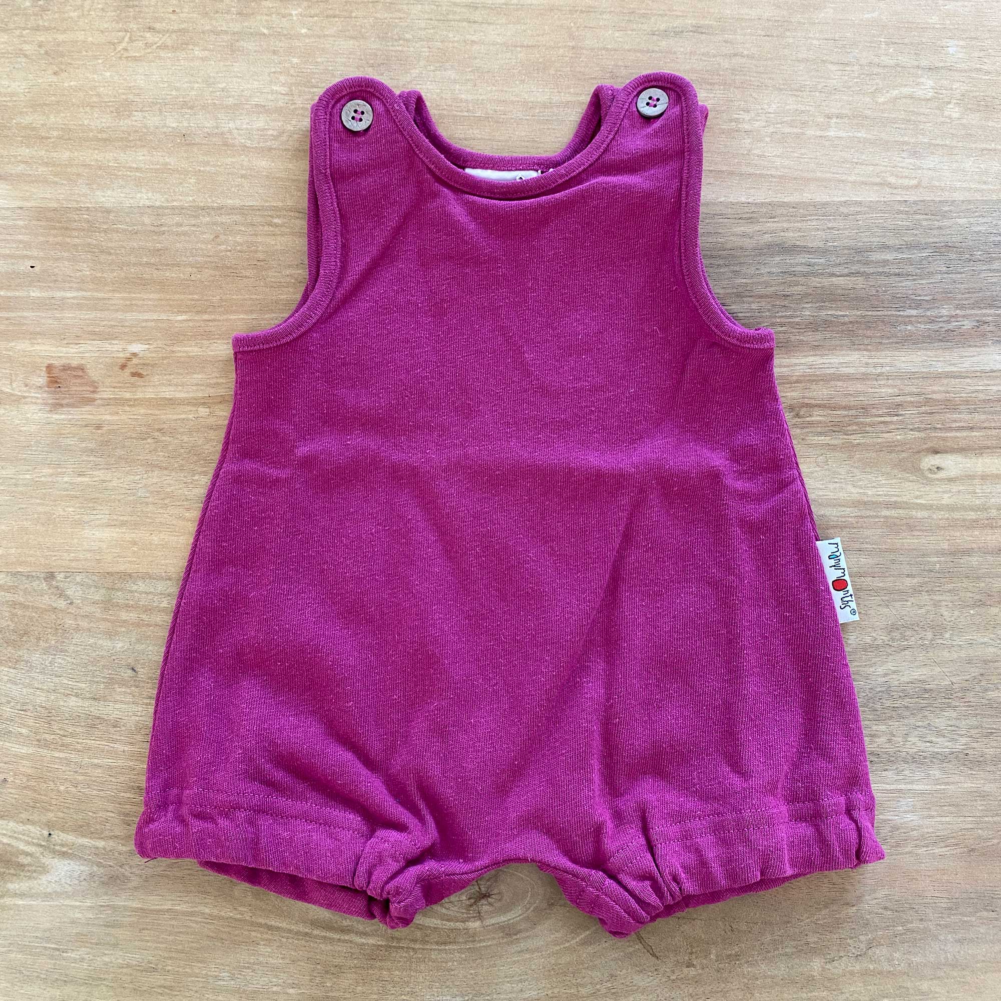 Barboteuse bébé évolutive en chanvre & coton bio Manymonths - Berry Sorbet