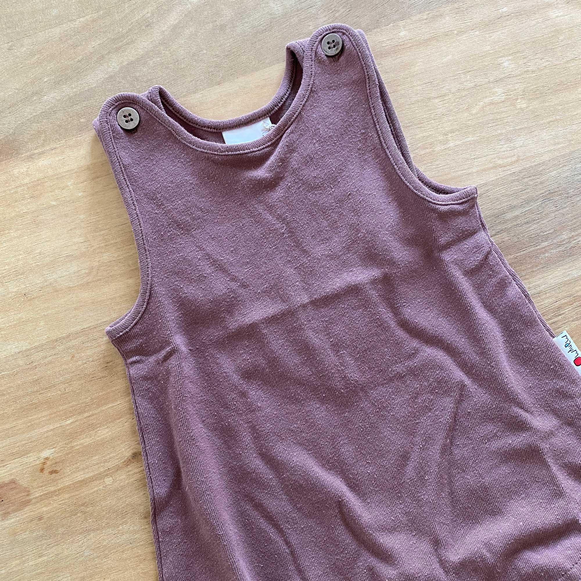 Barboteuse bébé évolutive en chanvre & coton bio Manymonths - Choco Biscuit