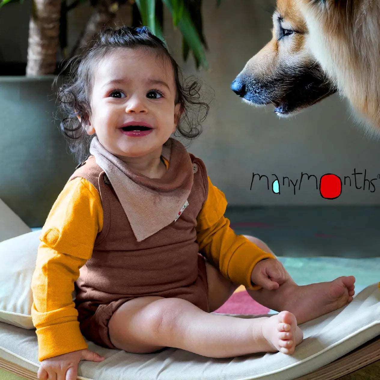 Body 4 en 1 en chanvre et coton bio Manymonths - Golden Calendula