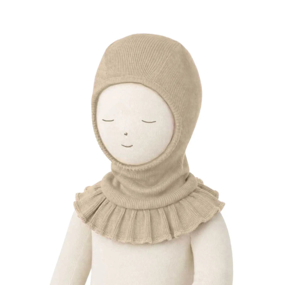 Cagoule Princesse à volants en laine mérinos Manymonths