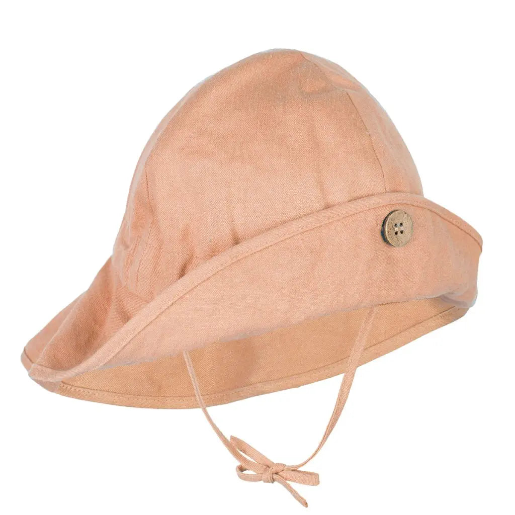 Chapeau été évolutif bébé en chanvre – Manymonths Apricot