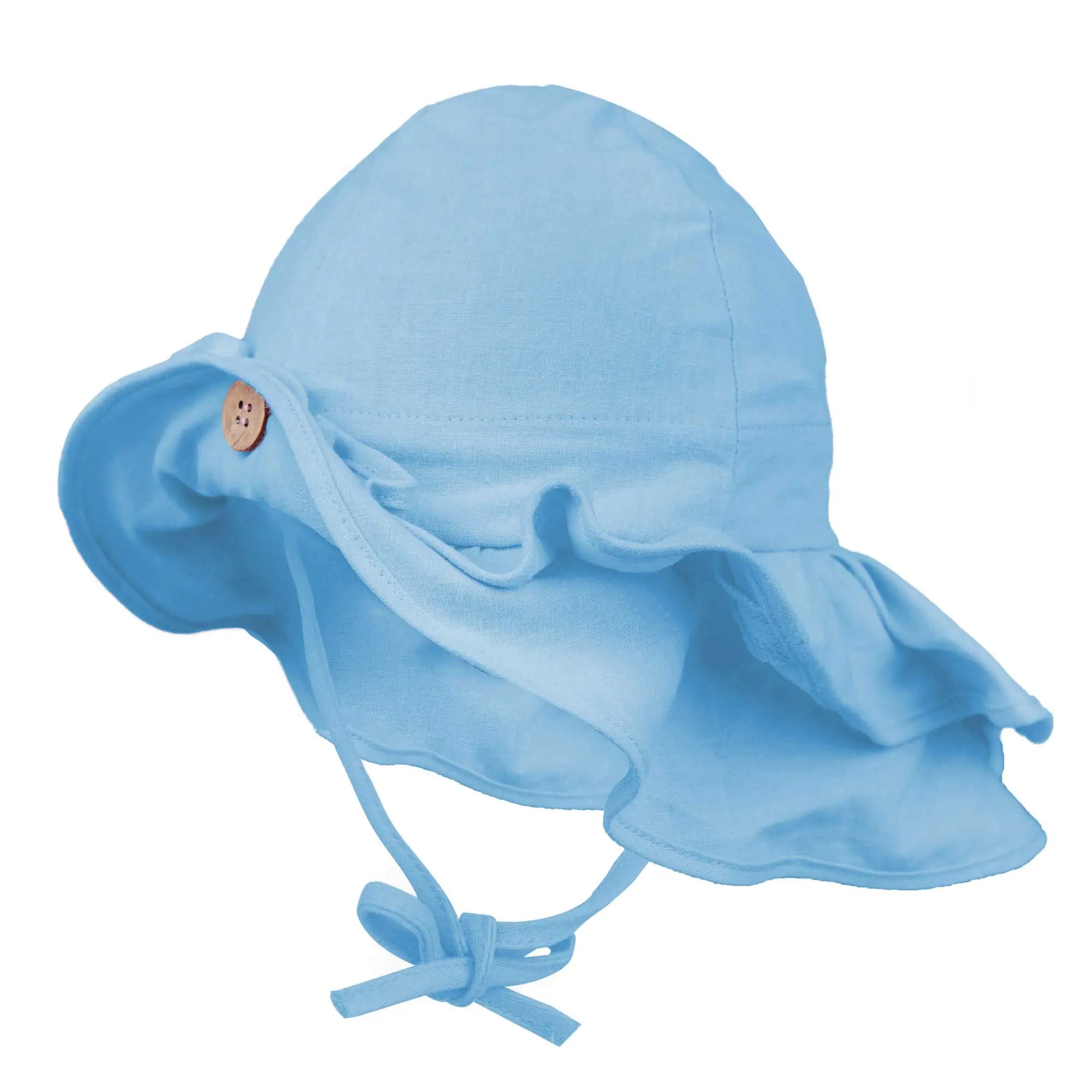 Chapeau de soleil évolutif en chanvre & coton bio Manymonths - Bonny Turquoise