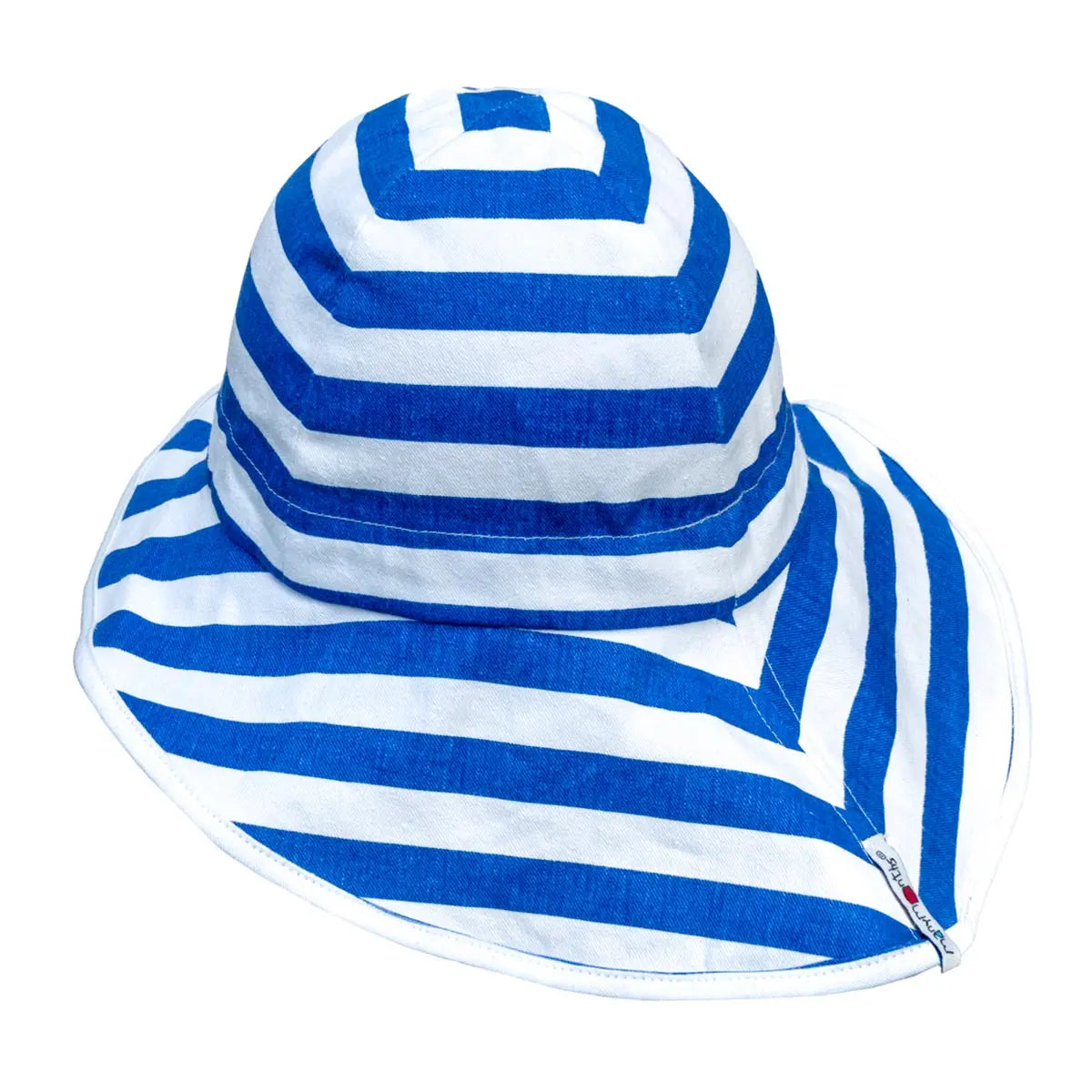 Chapeau de soleil évolutif Summer Manymonths - Rayé bleu
