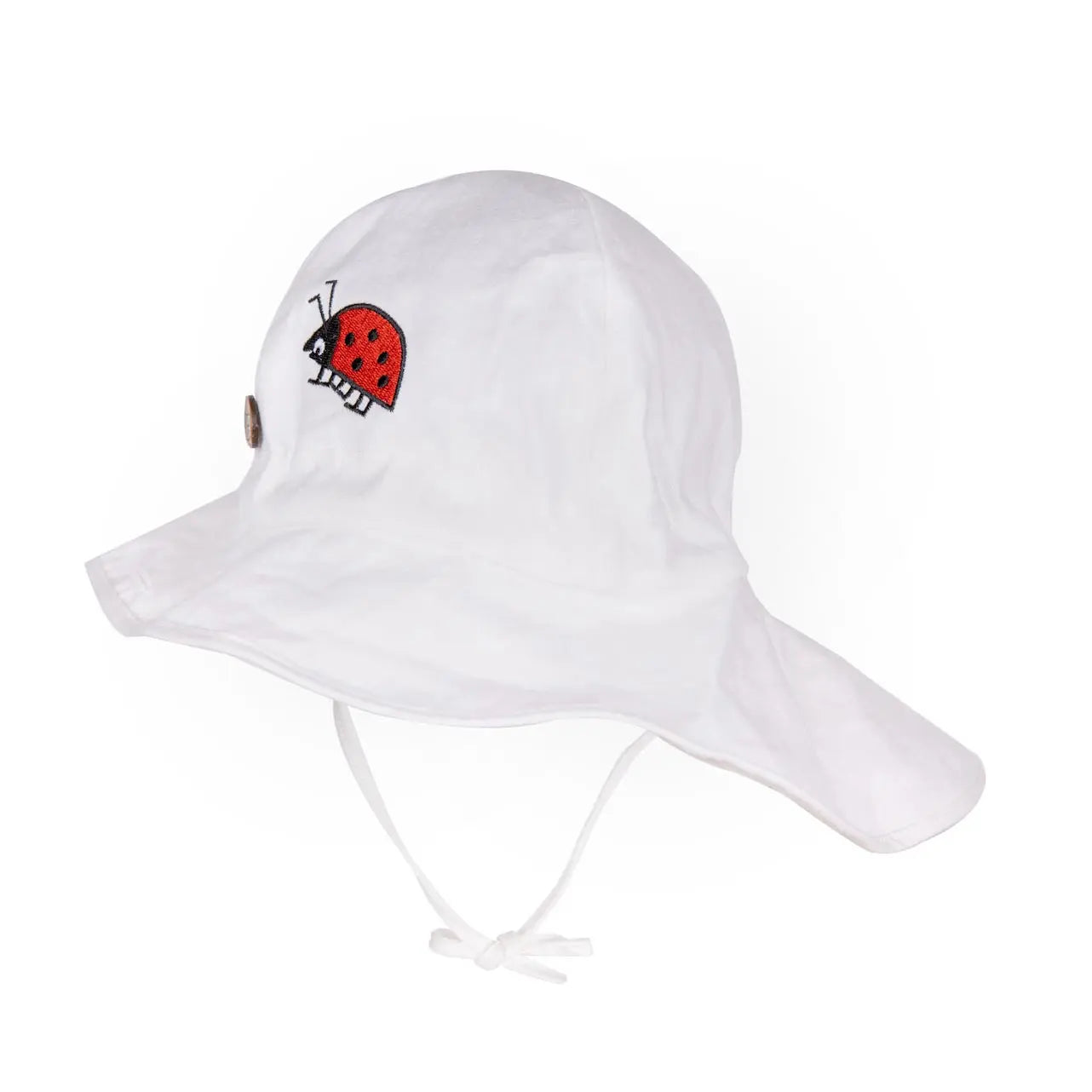 Chapeau de soleil évolutif en chanvre & coton bio Manymonths - Brodé Coccinelle