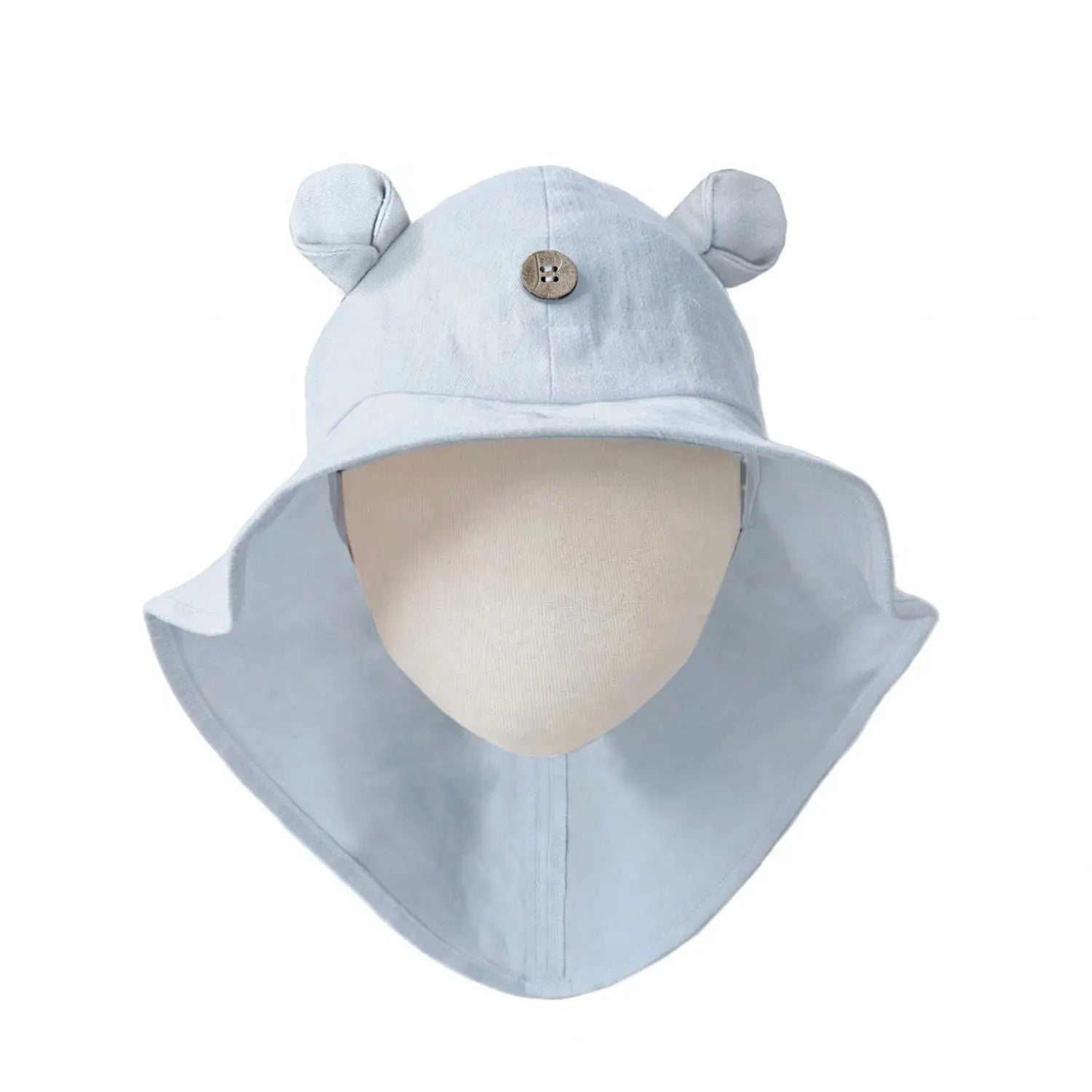 Chapeau de soleil évolutif en chanvre & coton bio Manymonths - Teddy Morning Lake