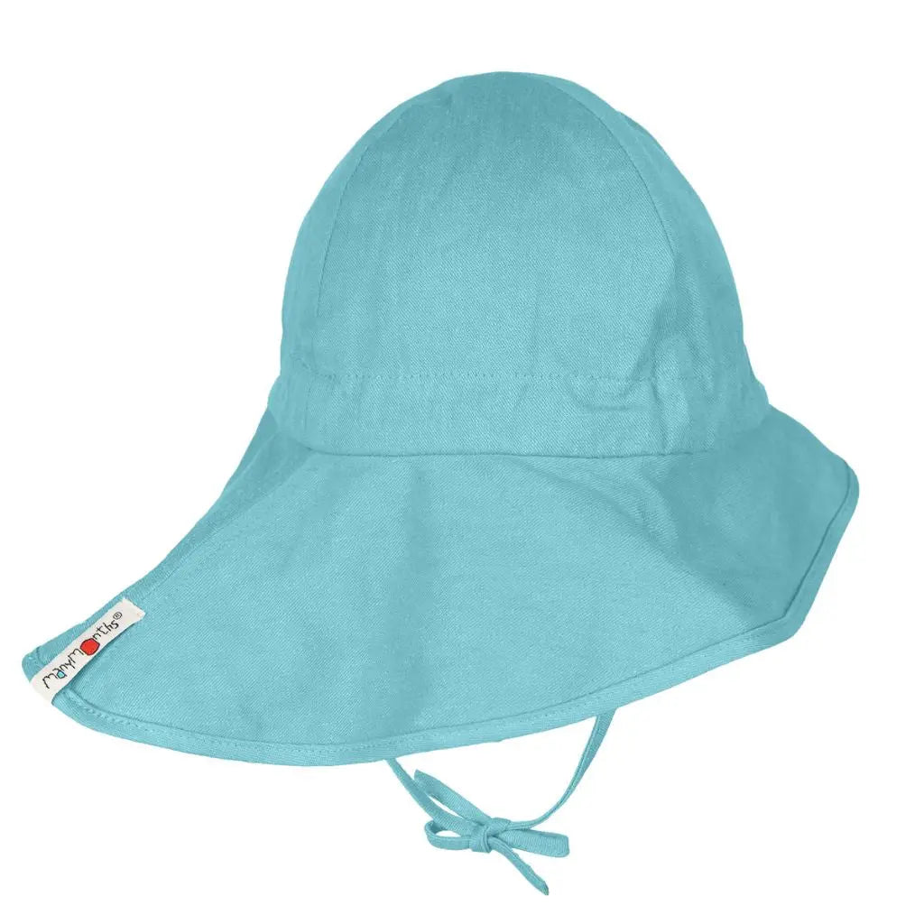 Chapeau bébé évolutif turquoise Manymonths – Chanvre bio