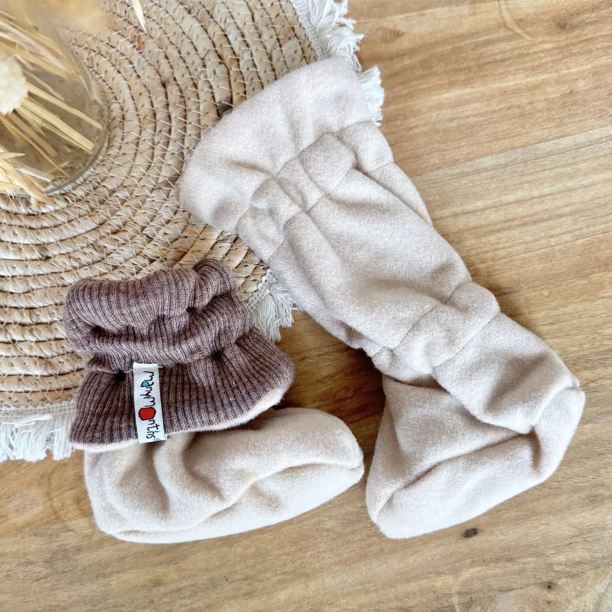 Chaussons de portage bébé en laine mérinos Manymonths - ARTIC