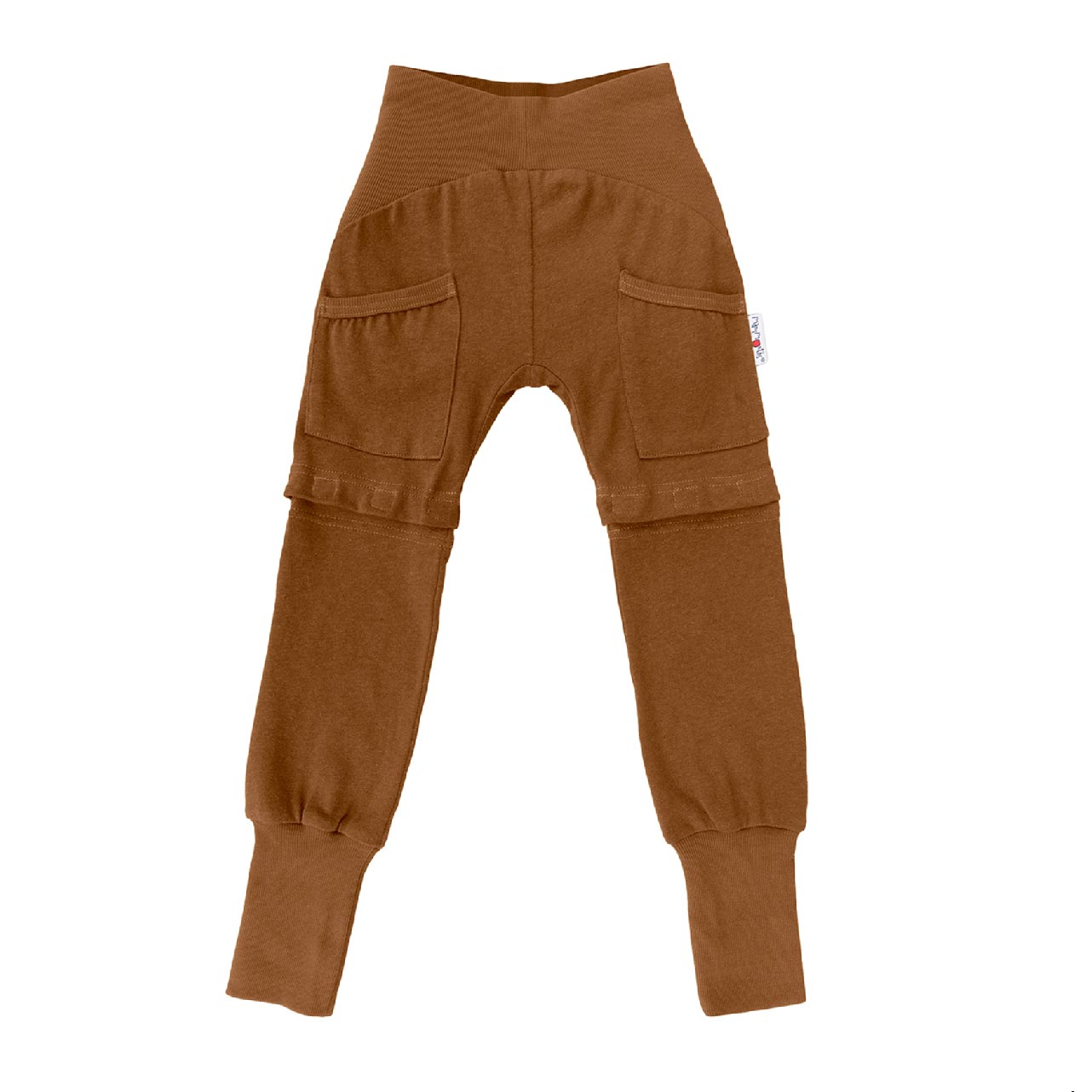 Pantalon évolutif ManyMonths en chanvre et coton bio - Choco Biscuit