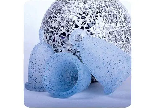 Coupe menstruelle Meluna anneau - pailletée bleu