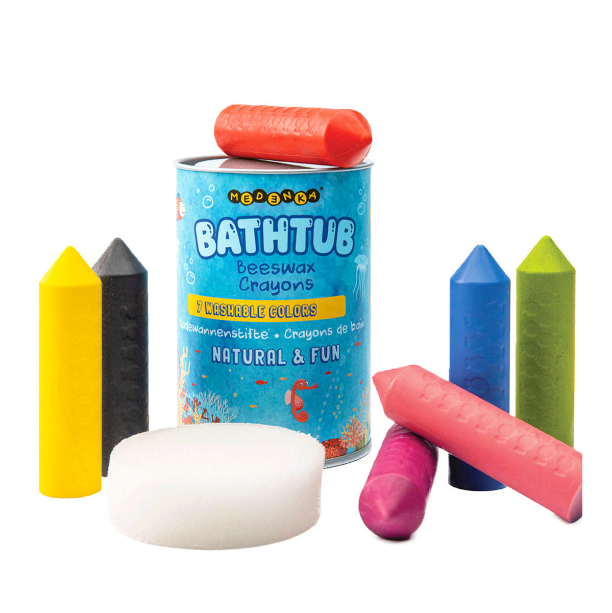 Crayons de bain naturels en cire d’abeille – Medenka - Lilinappy