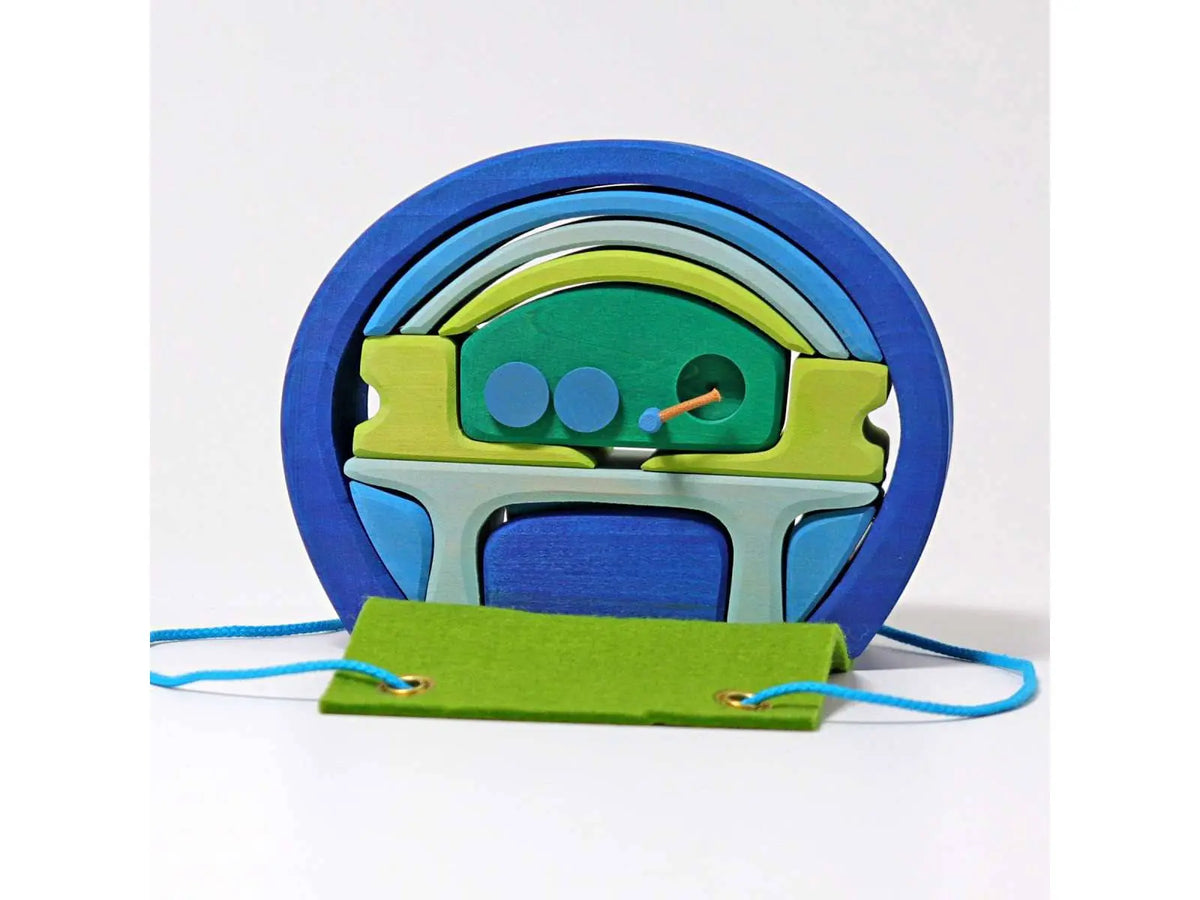 Mobil-home en bois Grimm's - Bleu/vert Grimms