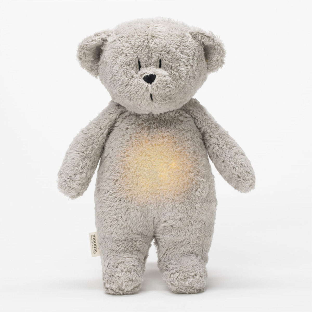 Peluche veilleuse musicale Moonie Nature bio Gris
