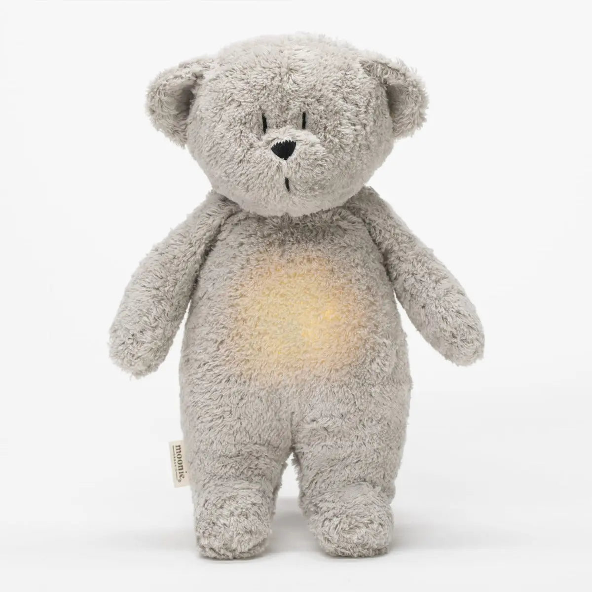 Peluche veilleuse musicale Moonie Nature bio Gris