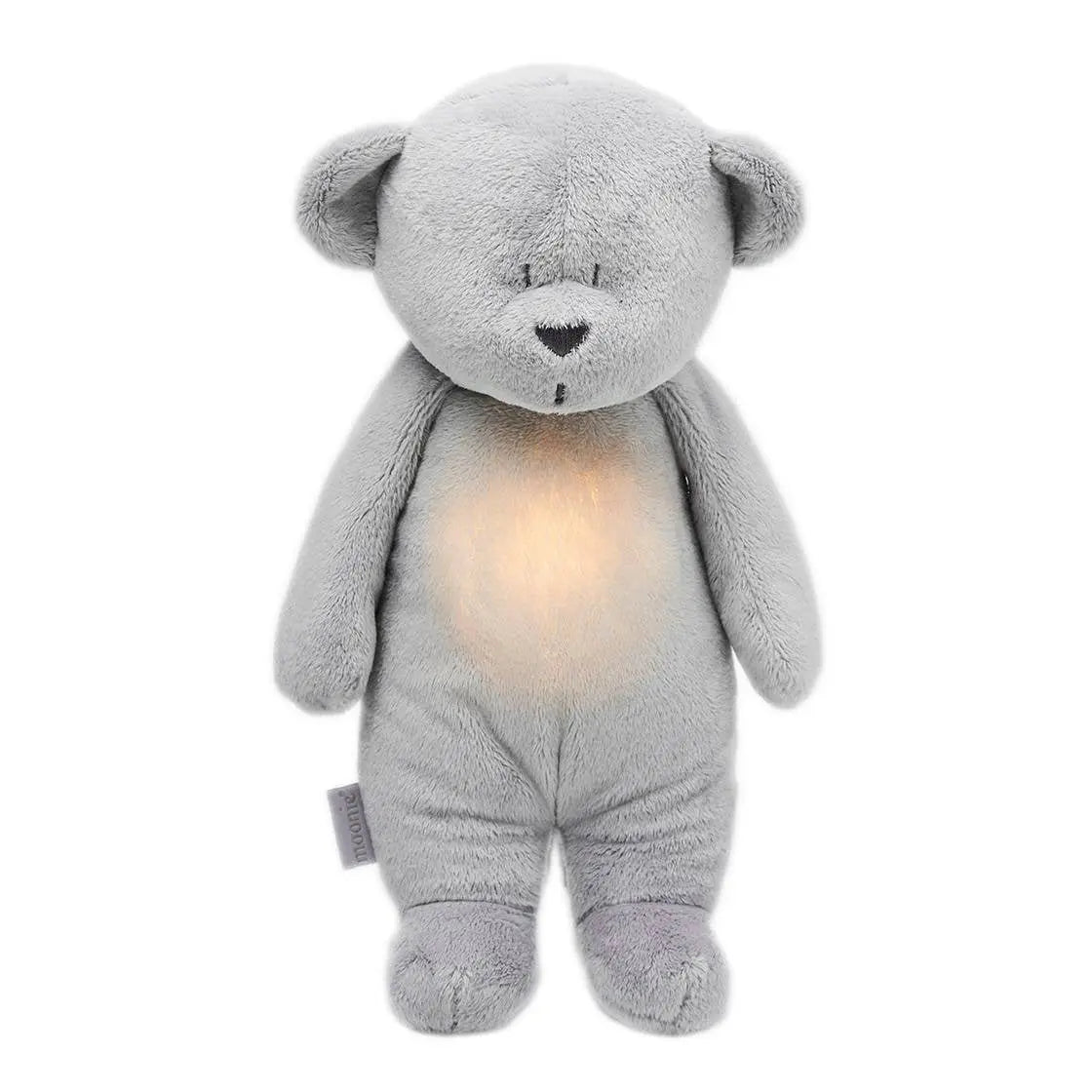 Peluche veilleuse musicale Moonie - Ourson douceur gris - Lilinappy