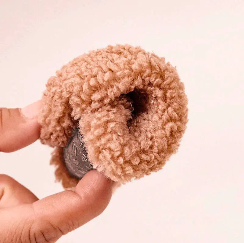 Chaussons doudou en coton Mrs Ertha - Vanille - Lilinappy