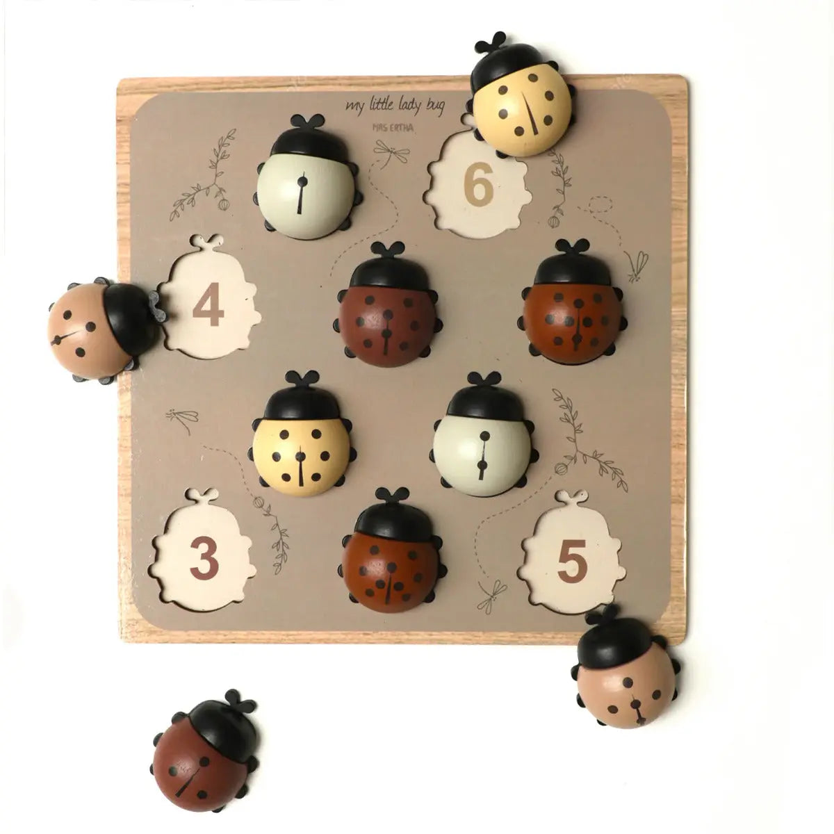 Puzzle Coccinelles en bois Mrs ertha