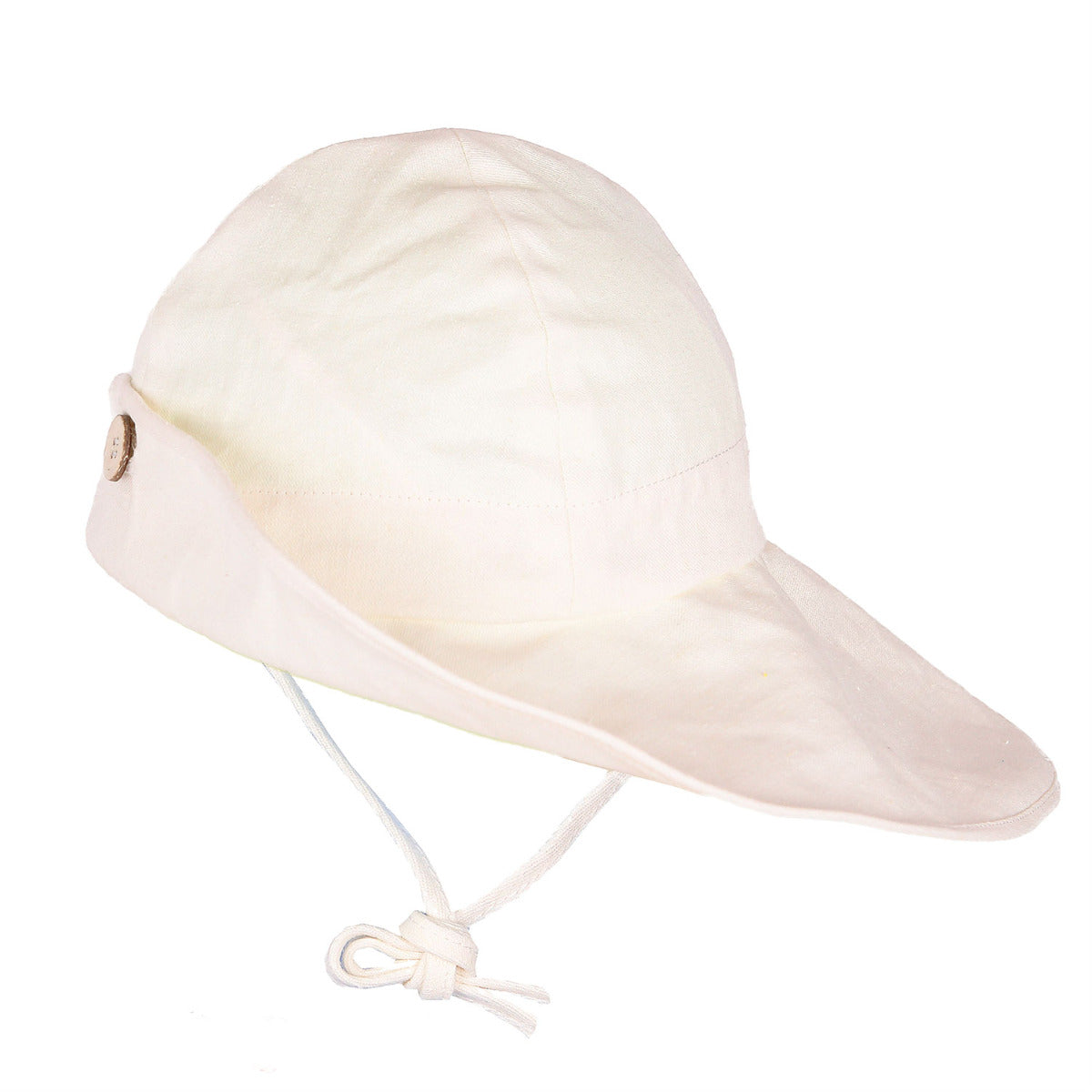 Chapeau évolutif Manymonths en chanvre bio, coloris naturel. Idéal pour protéger bébé du soleil avec style, douceur et éthique.