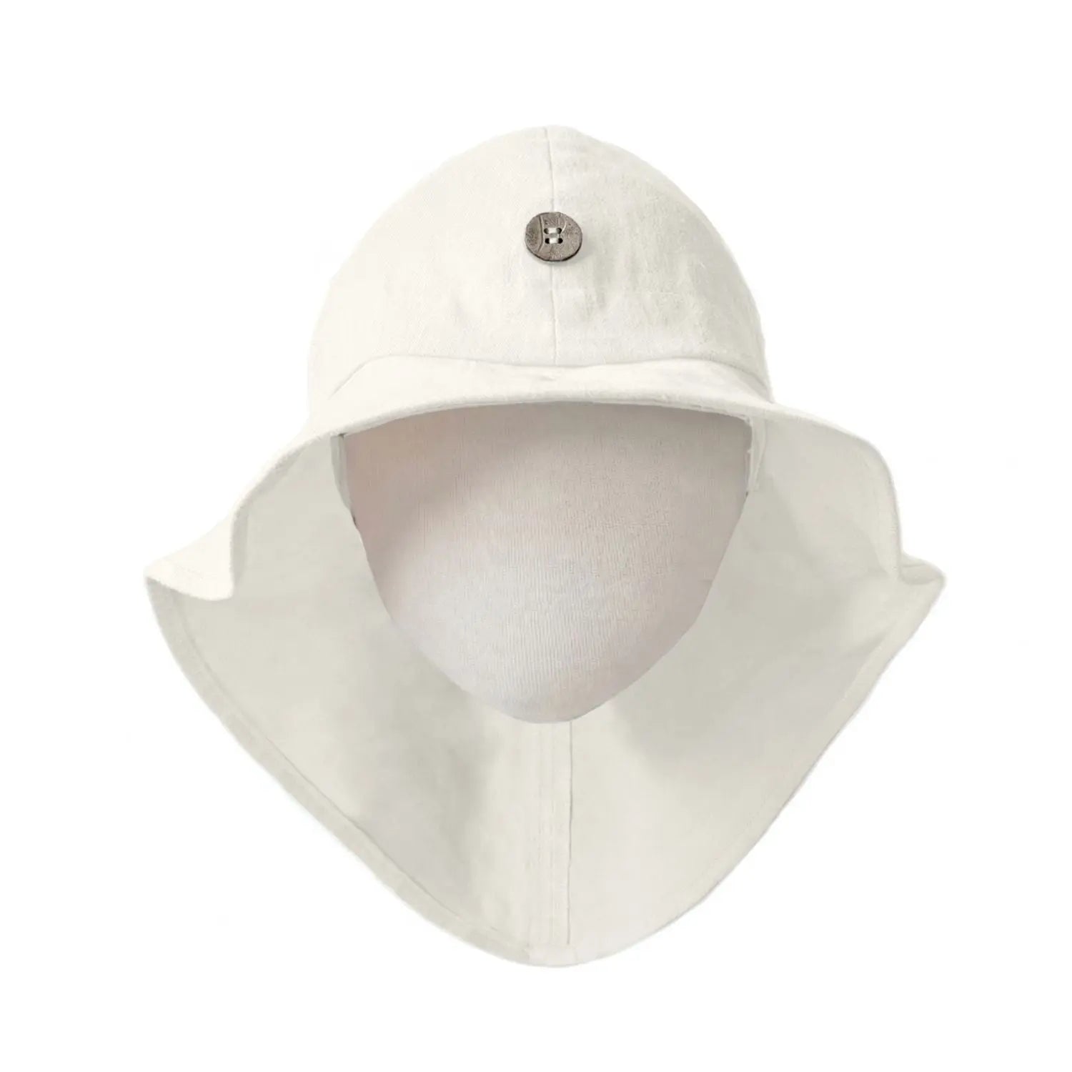 Chapeau évolutif Manymonths en chanvre bio, coloris naturel. Idéal pour protéger bébé du soleil avec style, douceur et éthique.
