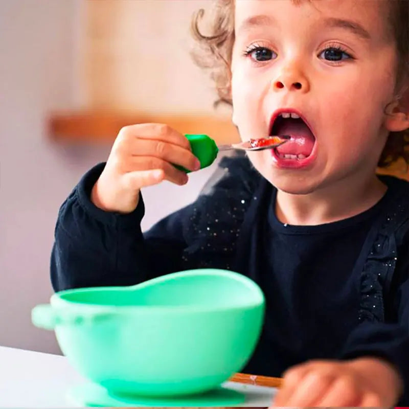 Couverts pour les bébés + 12 mois Nana's Manners - Gris - Lilinappy