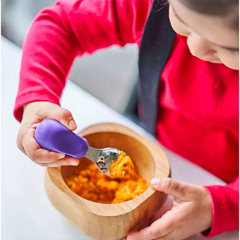 Couverts pour les bébés + 12 mois Nana's Manners - Gris - Lilinappy