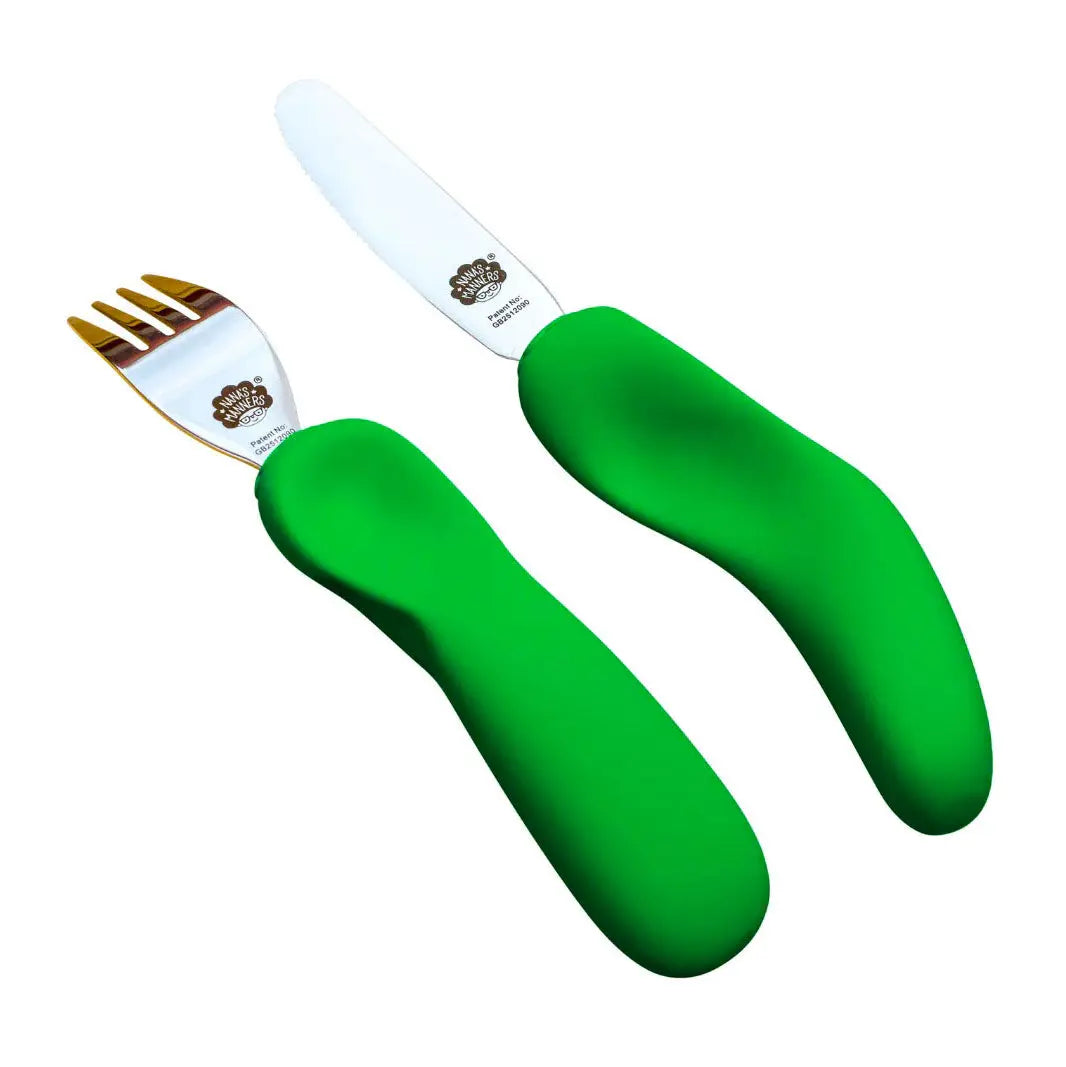 Couverts pour les enfants + 3 ans Nana's Manners Vert