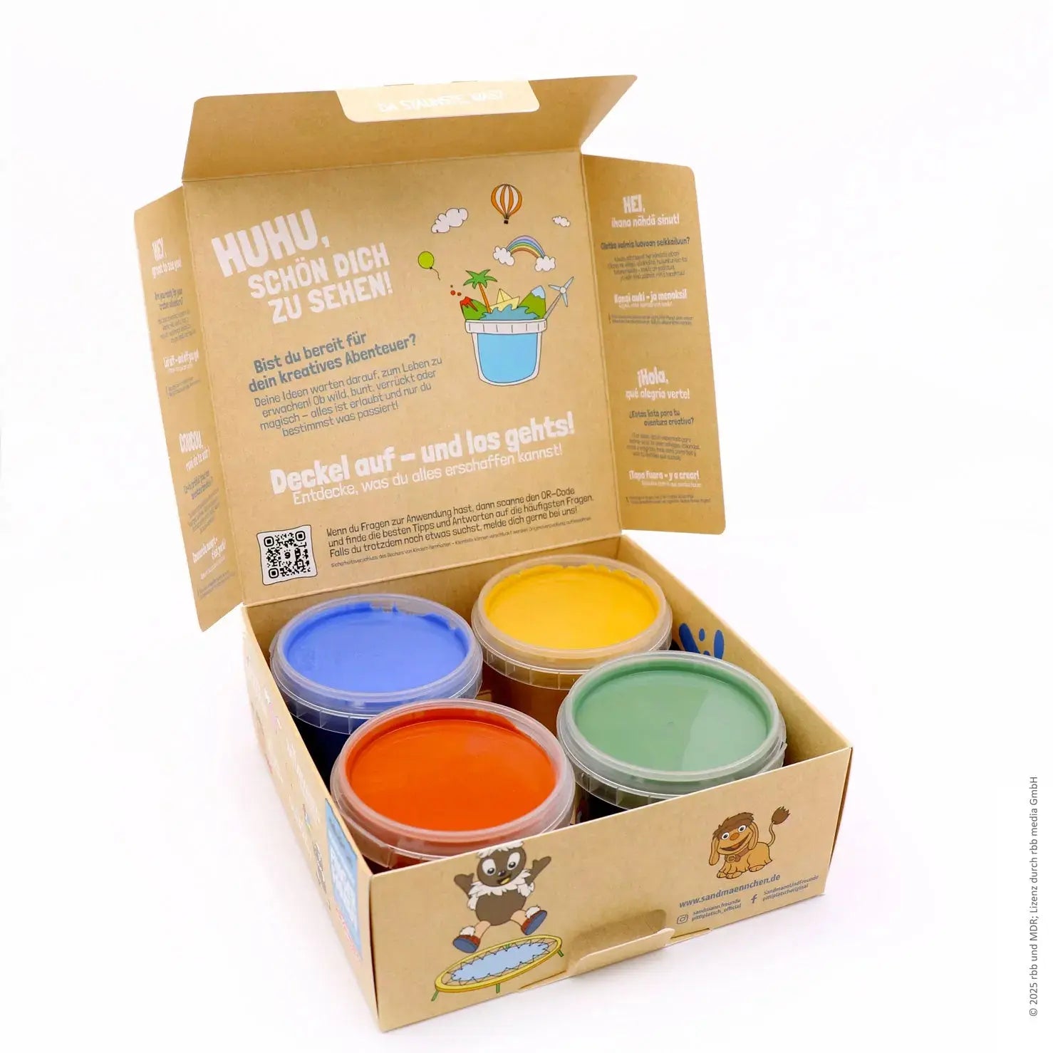 Coffret de 4 Pots de peinture à doigts naturelle Neogrün - Platsch