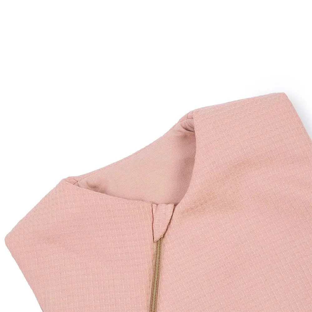 Gigoteuse de mi-saison Cocoon Nobodinoz Nid d'abeille Misty Pink