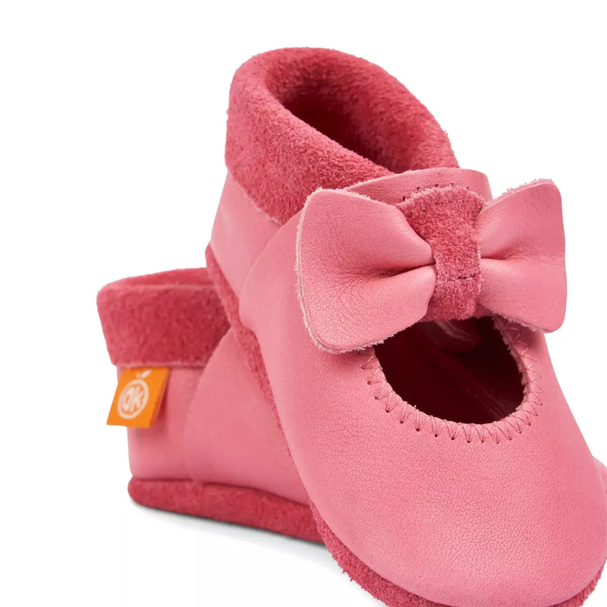 Chaussons en cuir écologique Orangenkinder - Ballerine Rose