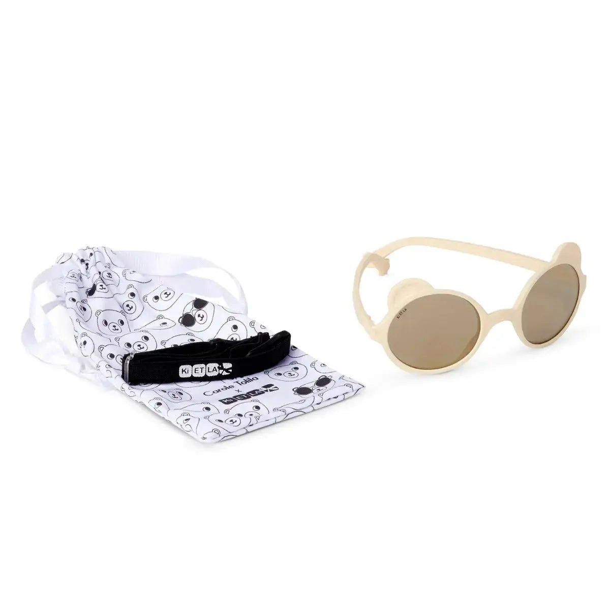 Lunettes de soleil Ourson KI ET LA - Crème - Lilinappy