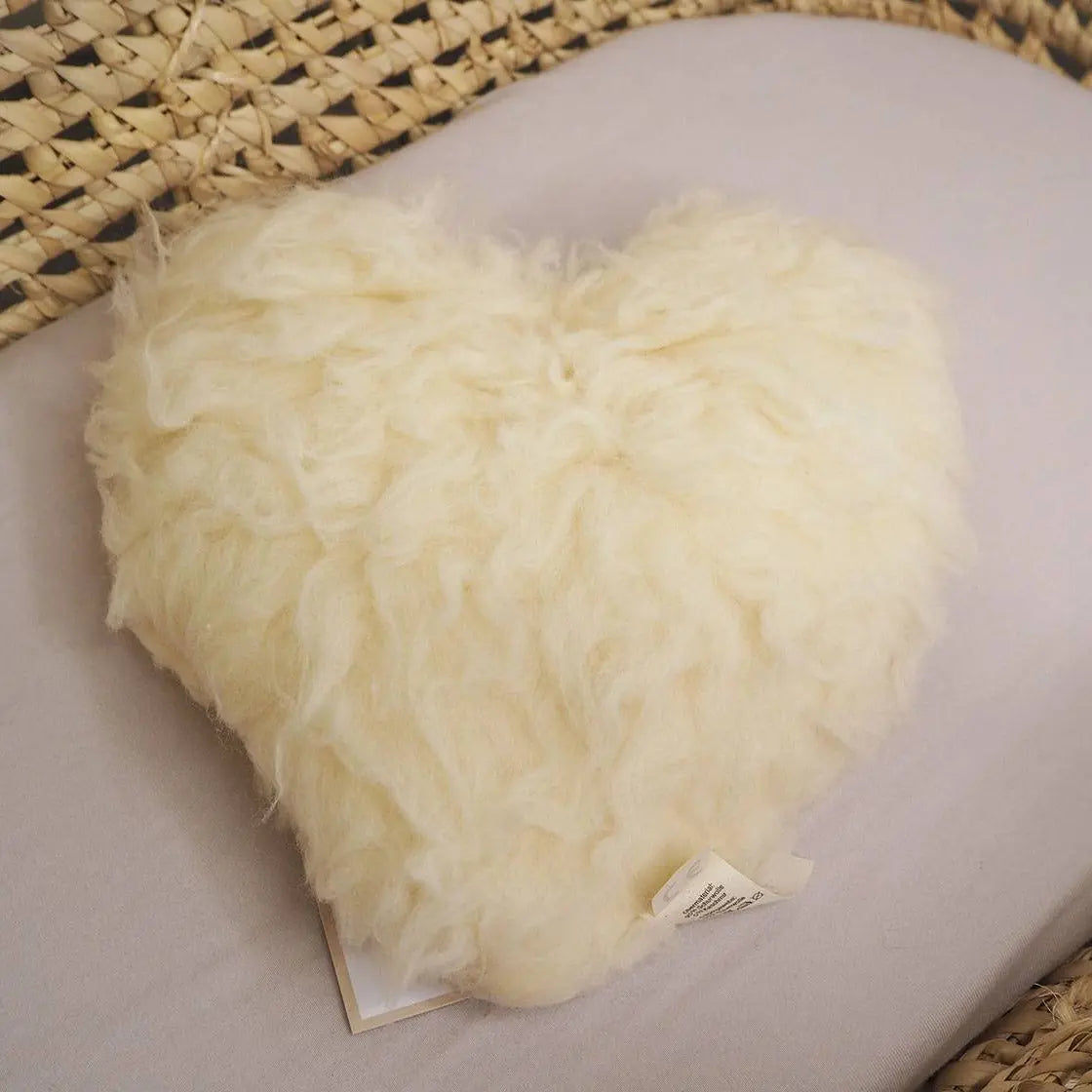 Bouillotte coeur en laine et noyaux de cerise Saling - Lilinappy