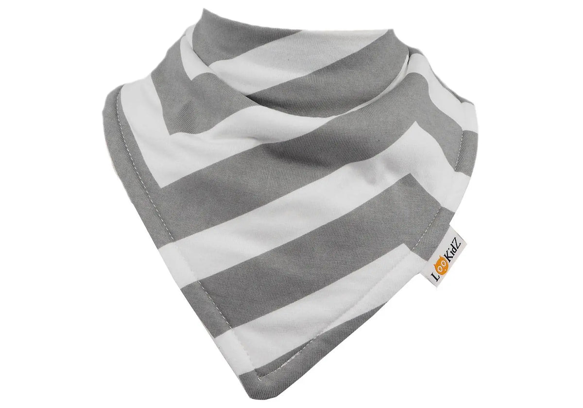 Bavoir bandana Lookidz Chevron gris