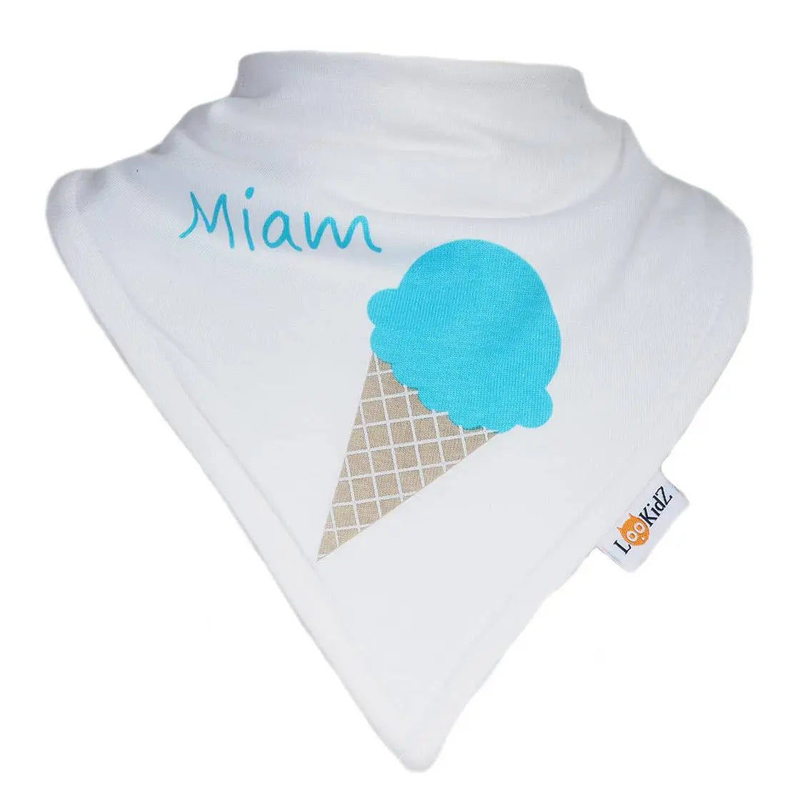 Bavoir bandana Lookidz Ice cream turquoise