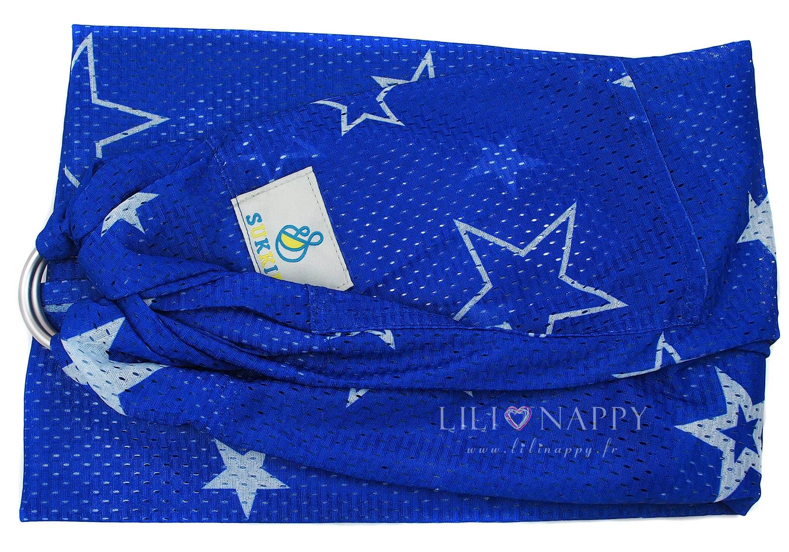 Porte-bébé Sling Sukkiri Bleu étoile blanche