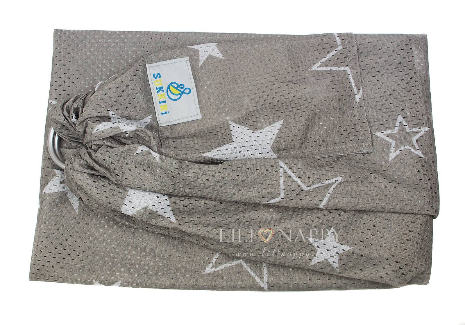 Porte-bébé Sling Sukkiri Gris étoile blanche