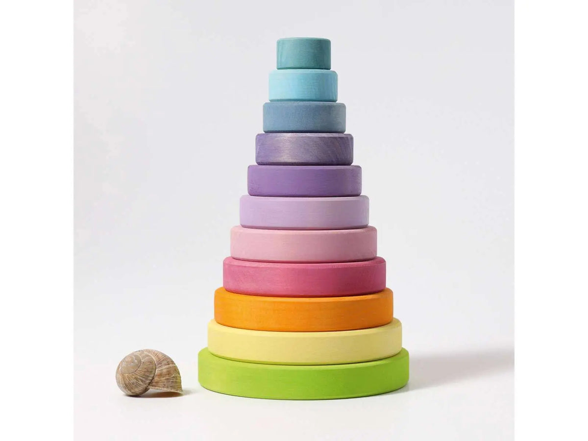 Pyramide en bois Pastel Grimm's - grand modèle Grimms