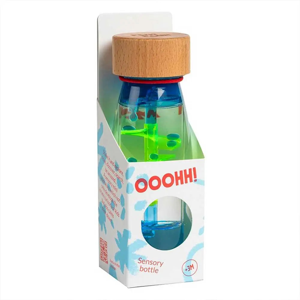 Bouteille sensorielle Petit Boum Move - Spirale bleue