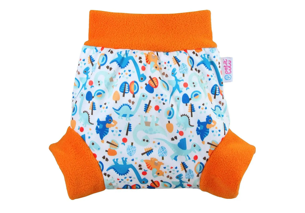 Shorty en PUL Petit Lulu-Dinos fond blanc S