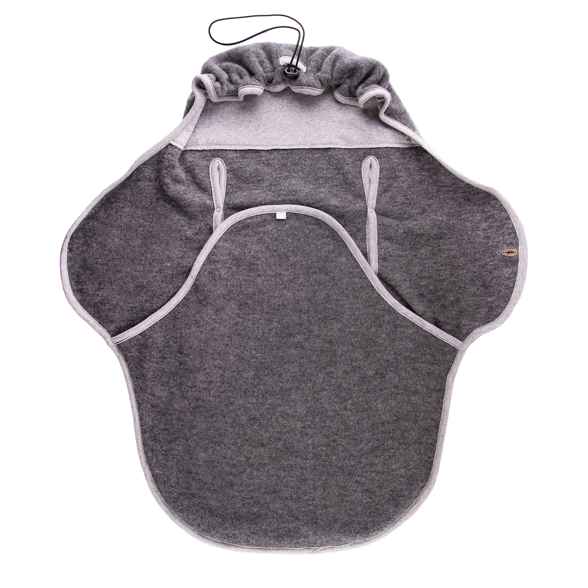 Nid d’ange en polaire de laine Popolini - Anthracite - Lilinappy