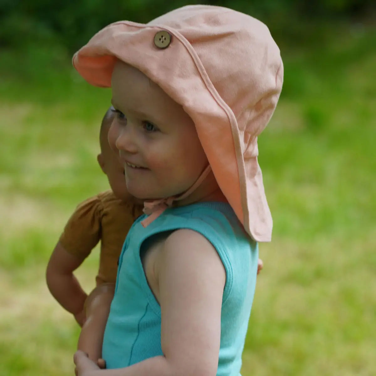 Chapeau été évolutif bébé en chanvre – Manymonths Apricot