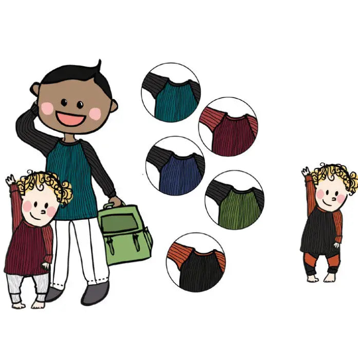 T-shirt Bicolore en laine mérinos ManyMonths