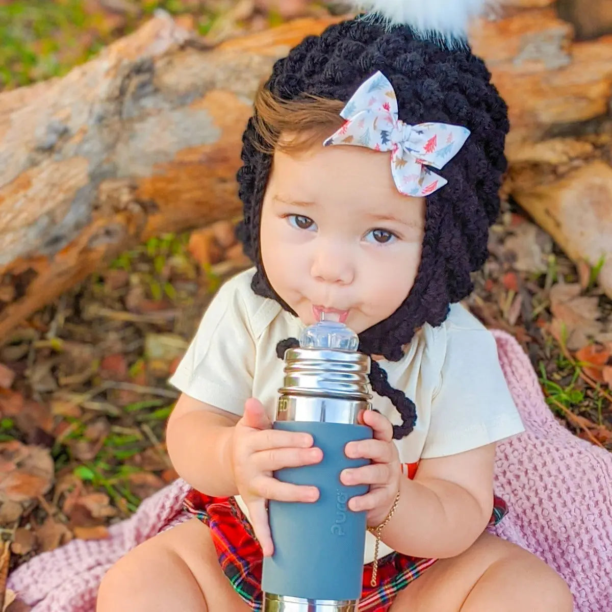 Biberon Inox Isotherme 260ml Pura - Moss - Lilinappy